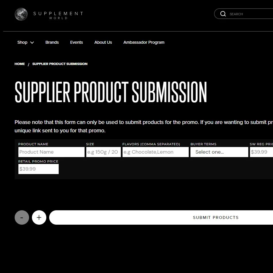 Supplement World - Supplier & Franchisee Communications